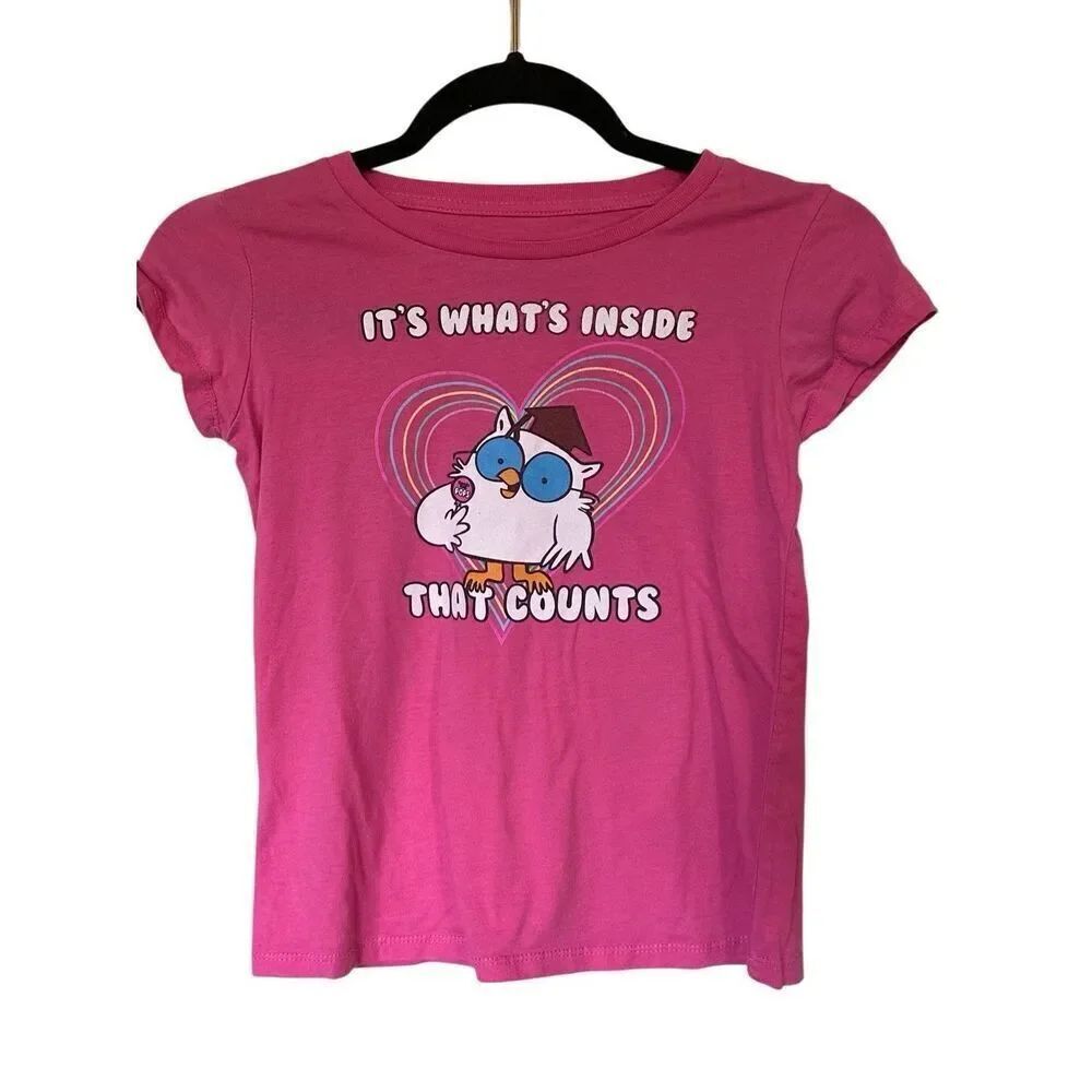 Girls Tootsie Roll Pink Short Sleeved Graphic Tee with Wonder Nation Jean Shorts